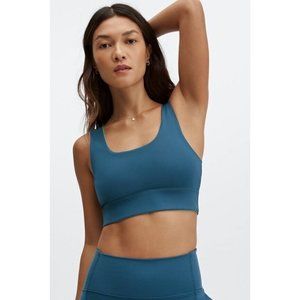 Fabletics Harlow Reversible Medium Impact Sports Bra Kelly Green Teal Blue XL
